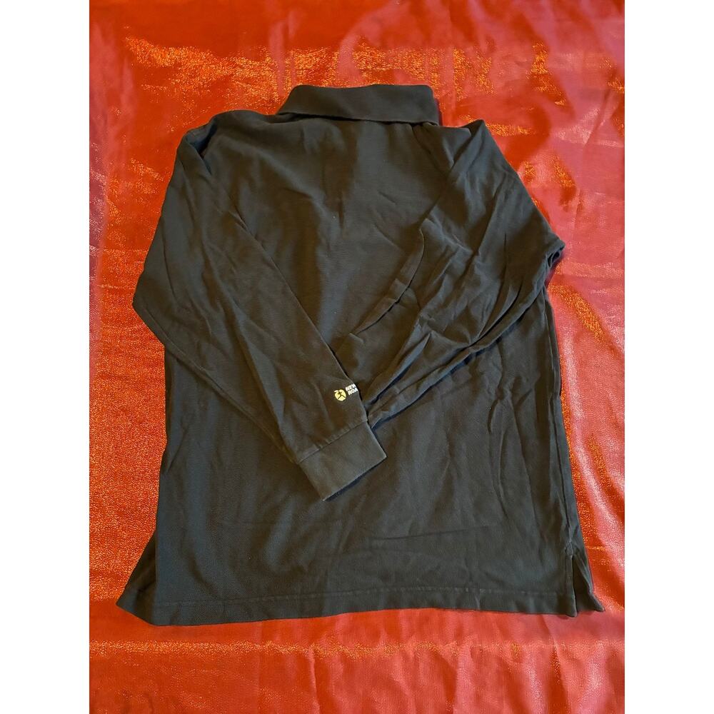 Outer Banks Polo Shirt Mens L ING New York City Marathon Black Long Sleeve - Picture 2 of 3